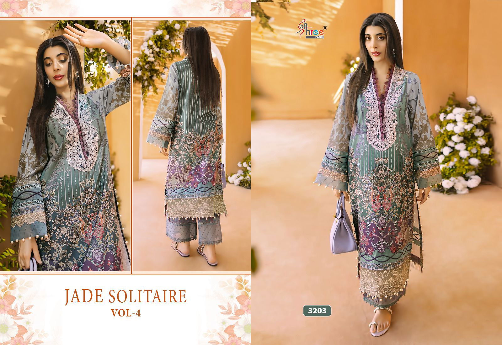 Jade Solitaire Vol 4 Pure Cotton Pakistani Suits Catalog
